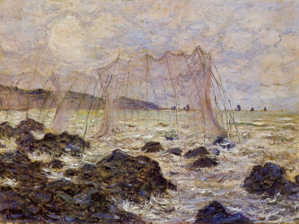 Claude Monet - Fishing nets at Pourville