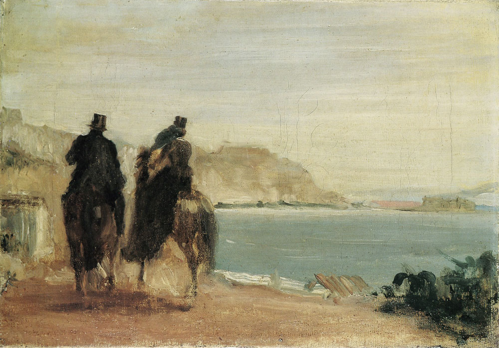 Edgar Degas - Promenade beside the sea