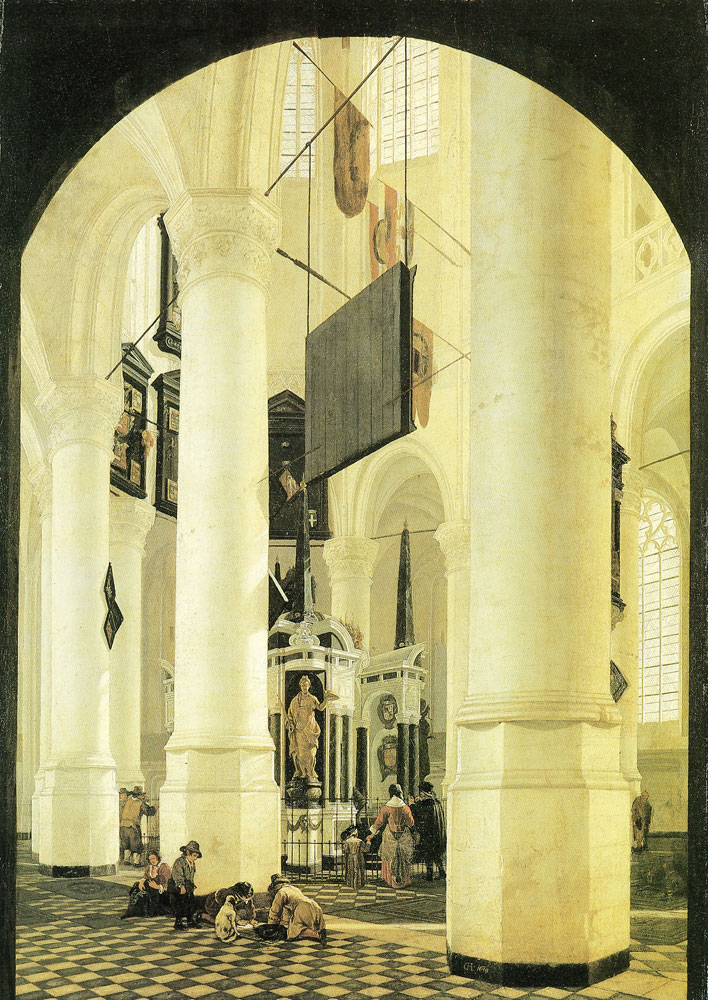 Gerard Houckgeest - The Nieuwe Kerk in Delft, with the tomb of William the Silent