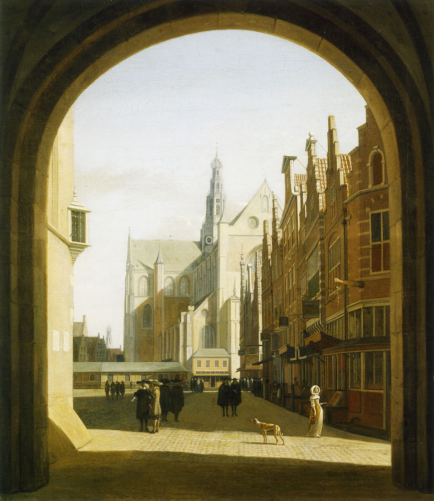 Gerrit Berckheyde - The Grote Markt with the Grote or St. Bavokerk in Haarlem