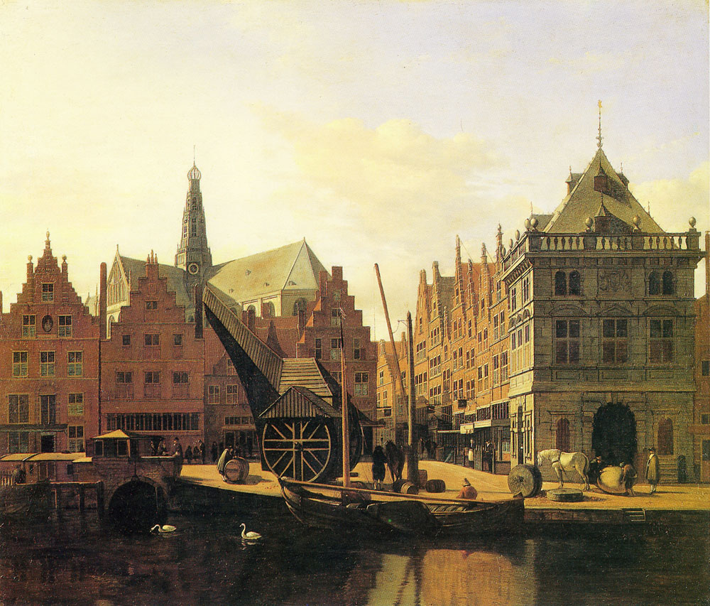 Gerrit Berckheyde - View of the river Spaarne, Haarlem
