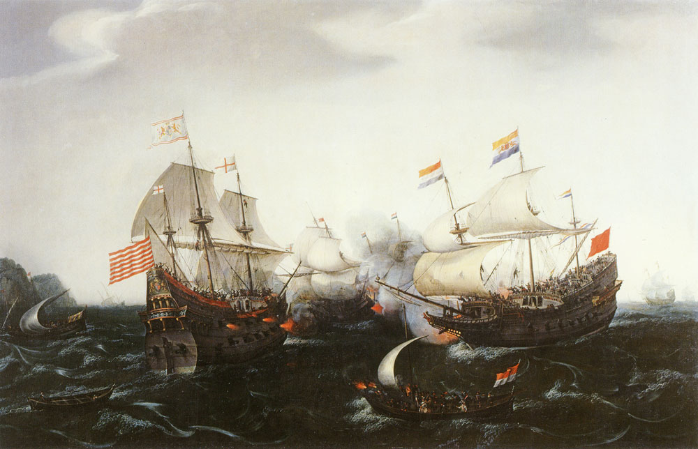 Hendrick Vroom - Battle between ships from Amsterdam and England