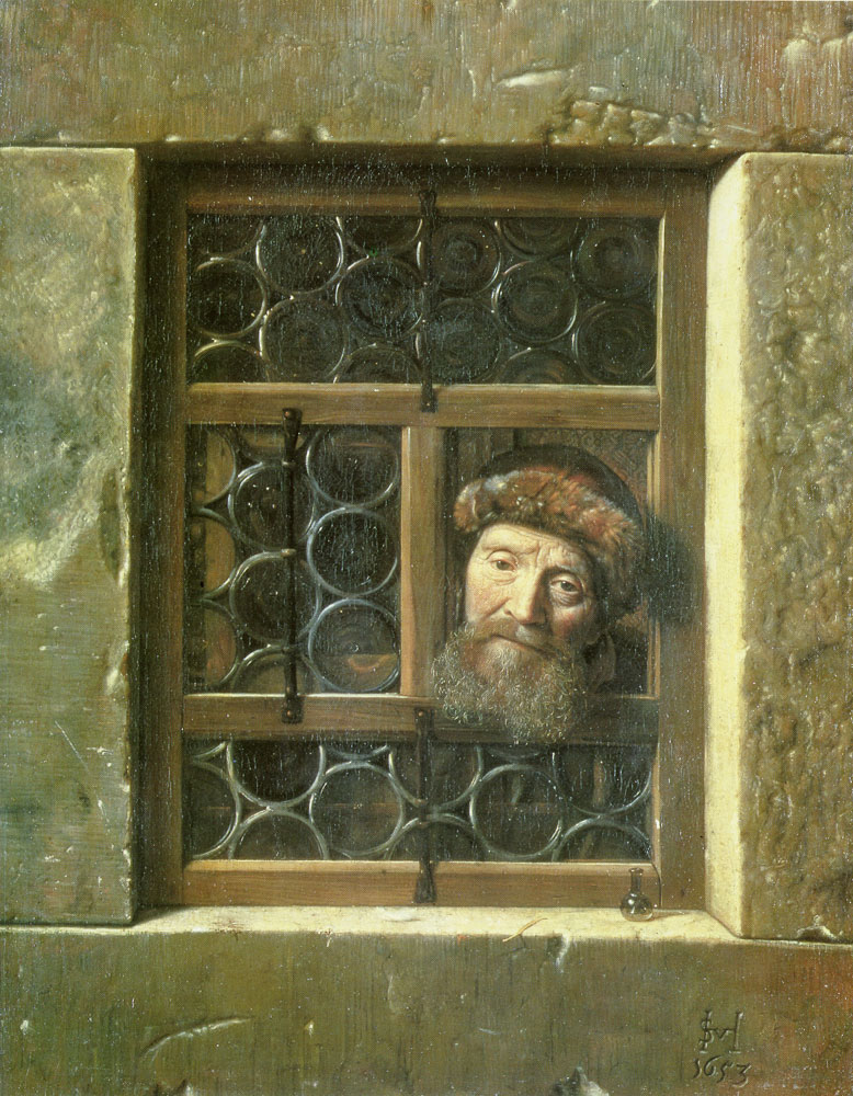 Samuel van Hoogstraten - Old man at a window