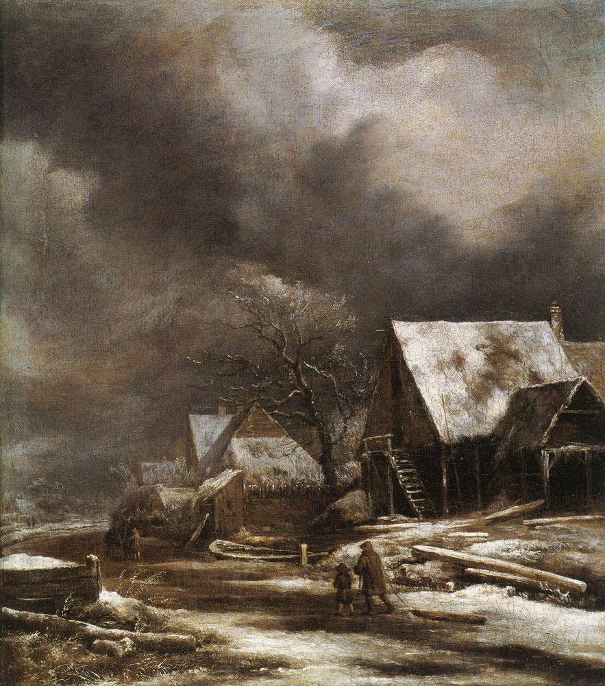 Jacob van Ruisdael - Village in Winter