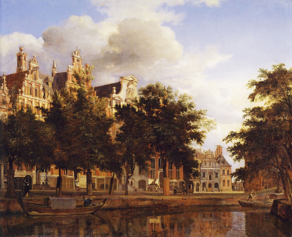 Jan van der Heyden - Houses on the Herengracht, Amsterdam