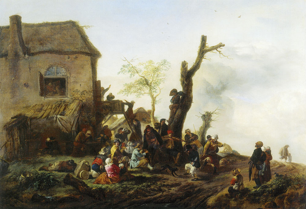 Philips Wouwerman - Farmers in front of an inn