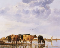 Aelbert Cuyp Cows in a river