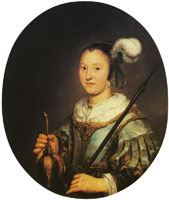 Aelbert Cuyp Portrait of a woman aged twenty-one as a hunter