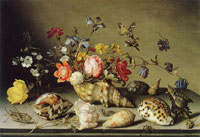 Balthasar van der Ast Still life of flowers, shells, and insects