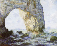 Claude Monet Rock arch west of Etretat (The manneporte)