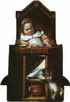 Cornelis Bisschop Sleeping child in a chair
