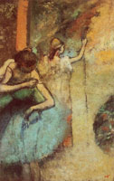 Edgar Degas Dancer adjusting the strap of her bodice