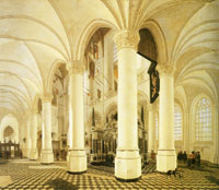Gerard Houckgeest The ambulatory of the Nieuwe Kerk, Delft, with the tomb of William the Silent