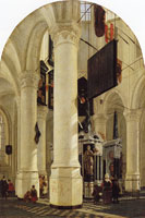 Gerard Houckgeest The Nieuwe Kerk in Delft with the tomb of William the Silent