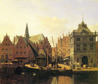 Gerrit Berckheyde View of the river Spaarne, Haarlem