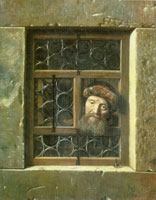 Samuel van Hoogstraten Old man at a window