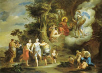 Arnold Houbraken Pallas Athene Visiting Apollo on the Parnassus