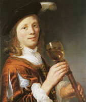 Jacob Gerritsz. Cuyp Boy with wine glass and flute