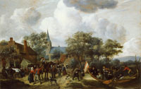 Jan Steen Village Festival with the Ship of Saint Rijn Uijt