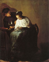 Judith Leyster Man Offering Money to a Young Woman