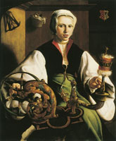 Maerten van Heemskerck Portrait of a Lady with Spindle and Distaff