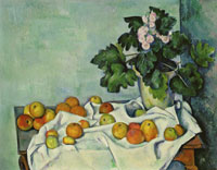 Paul Cézanne Still Life with Apples and a Pot of Primroses