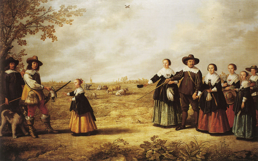 Jacob and Aelbert Cuyp - Portrait of a family in a landscape