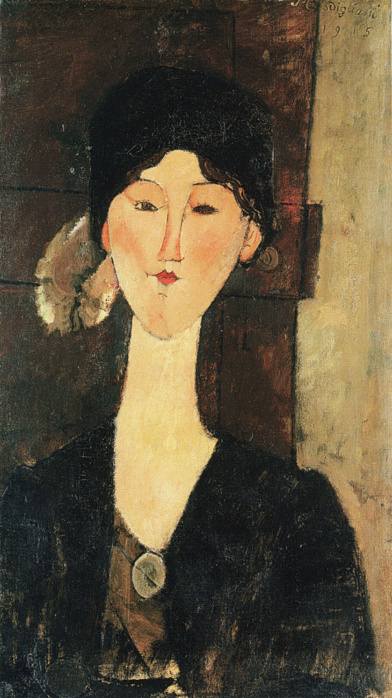 Amedeo Modigliani - Beatrice in front of a Door