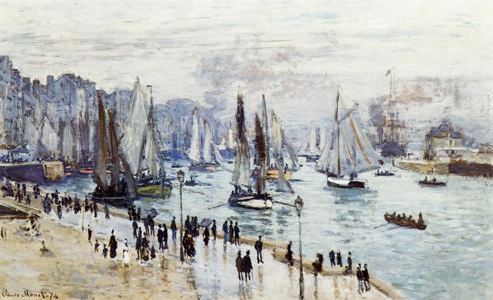 Claude Monet - Fishing boats leaving the harbor, Le Havre