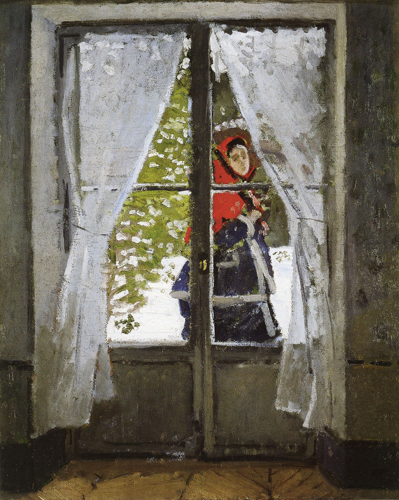 Claude Monet - The red kerchief, portrait of Camille Monet