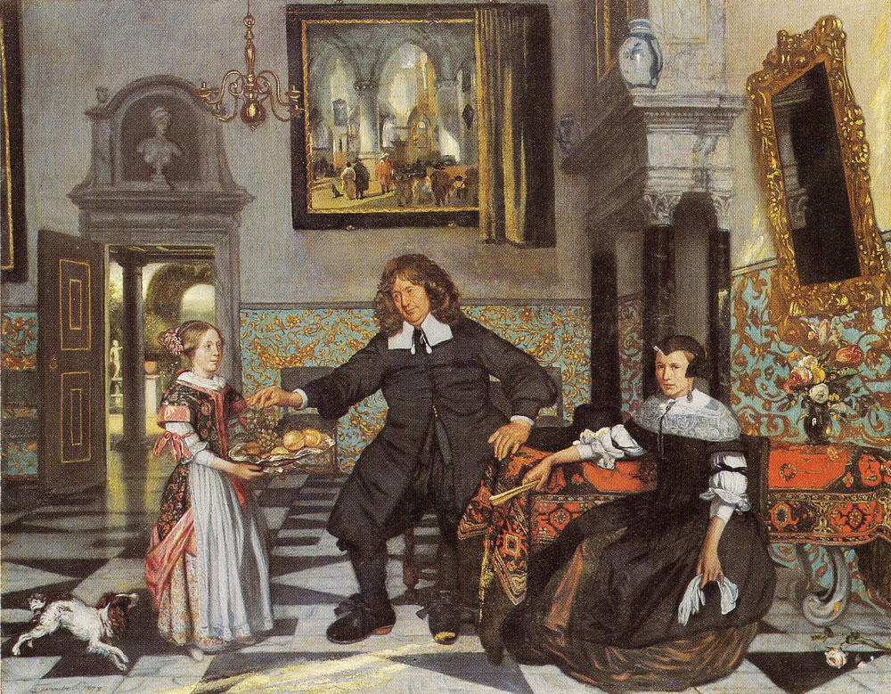 Emanuel de Witte - Family in an interior