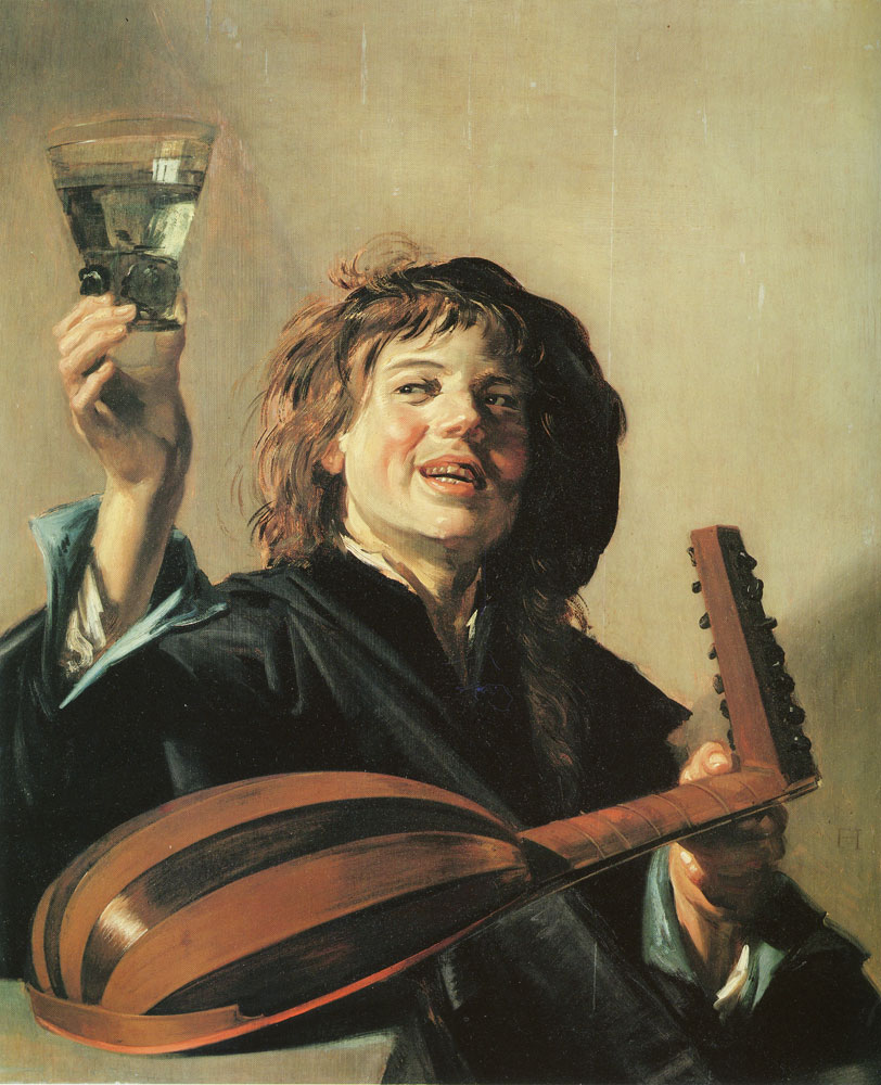 Frans Hals - Lute Player with Wineglass in His Hand