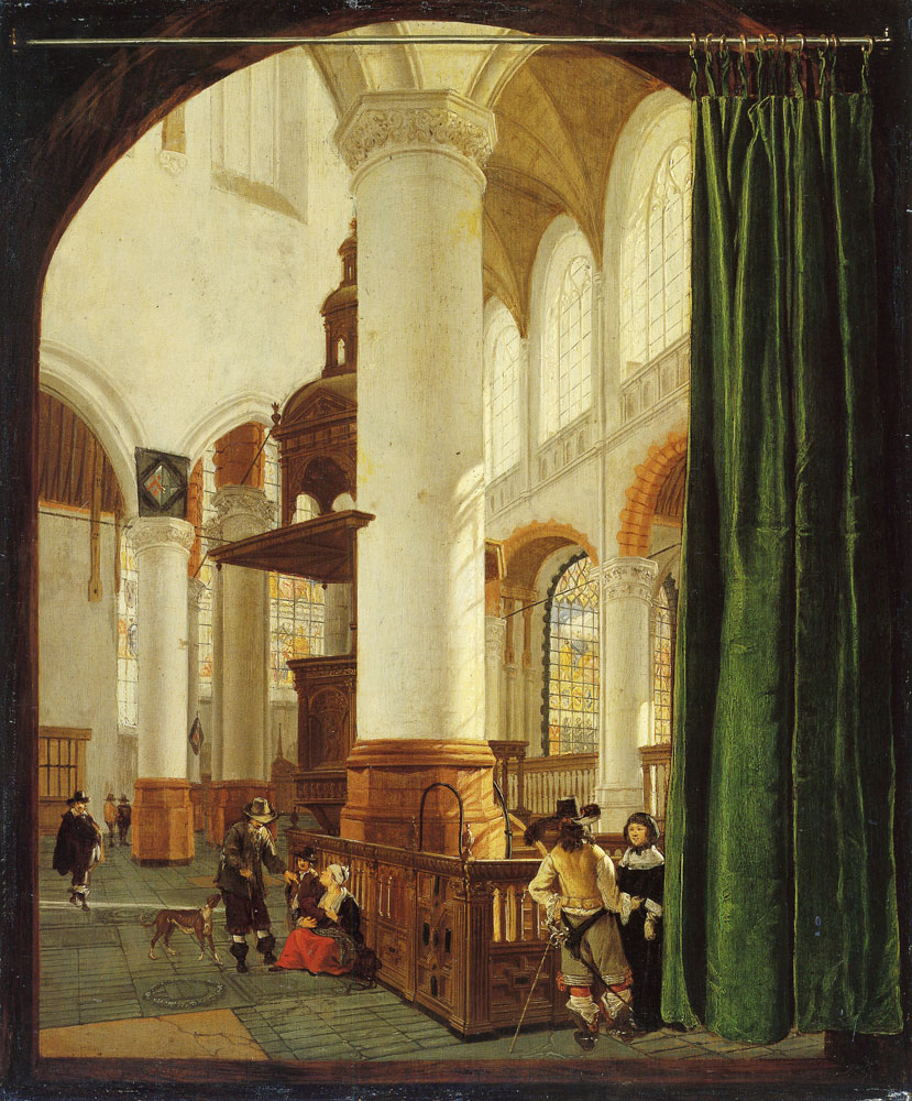 Gerard Houckgeest - Interior of the Oude Kerk, Delft