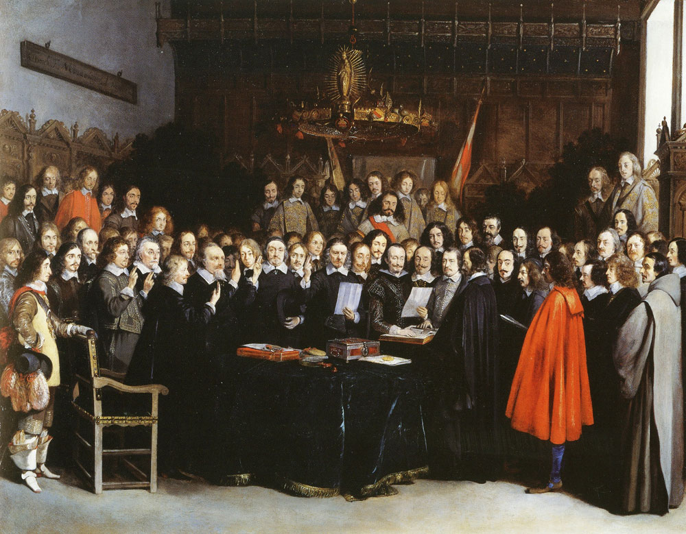 Gerard ter Borch - The Swearing of the Oath of Ratification of the Treaty of Münster, 15 May 1648