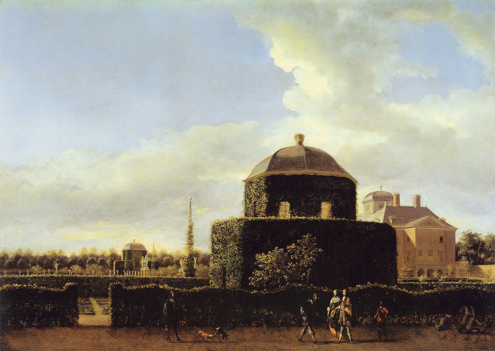 Jan van der Heyden - Huis ten Bosch, The Hague Viewed from the Side