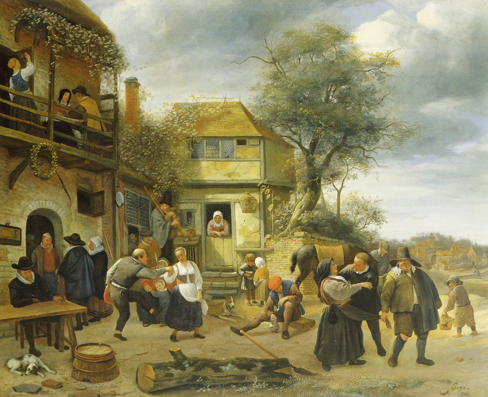 Jan Steen - Peasants before an Inn