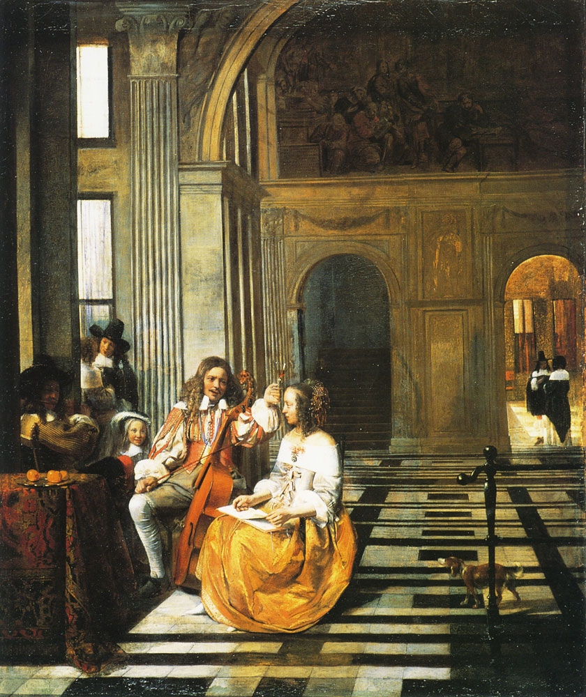Pieter de Hooch - A Music Party in a Hall