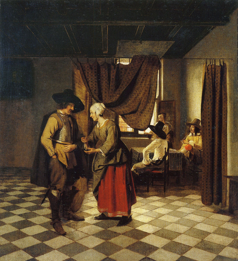 Pieter de Hooch - Paying the hostess
