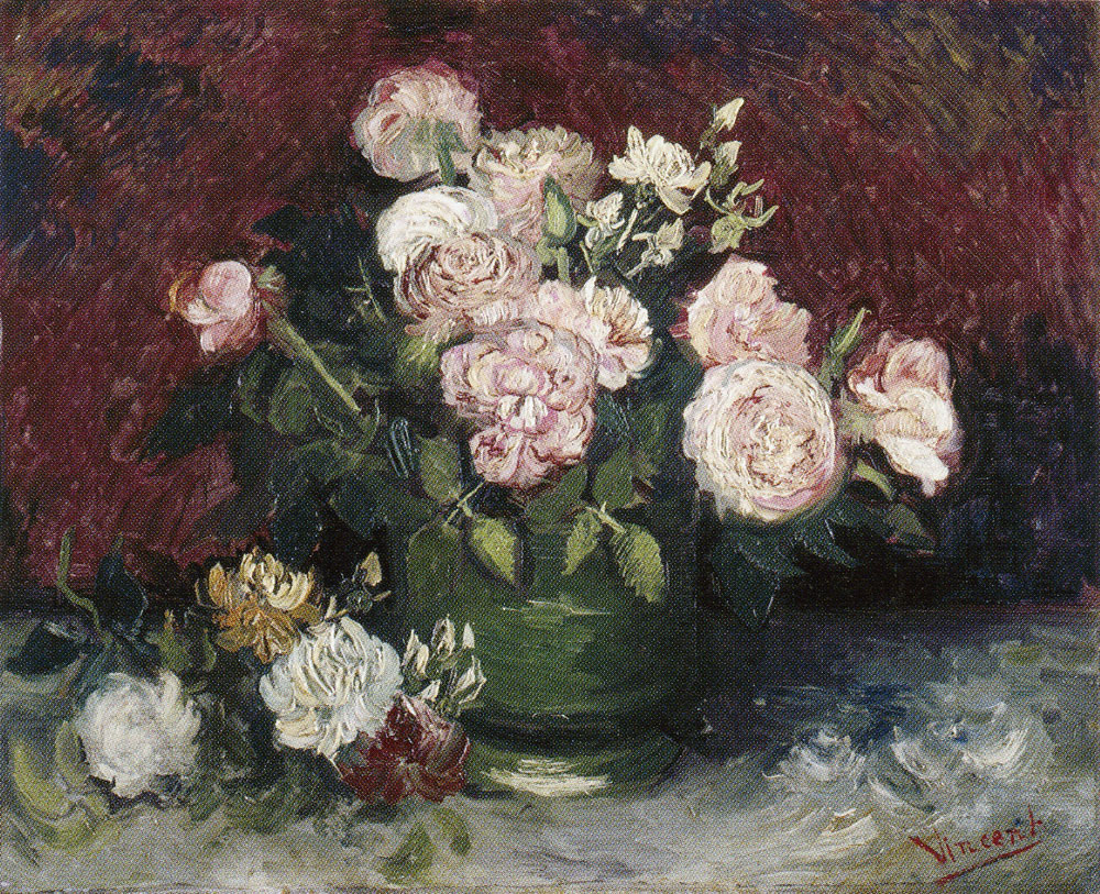 Vincent van Gogh - Vase with peonies and roses