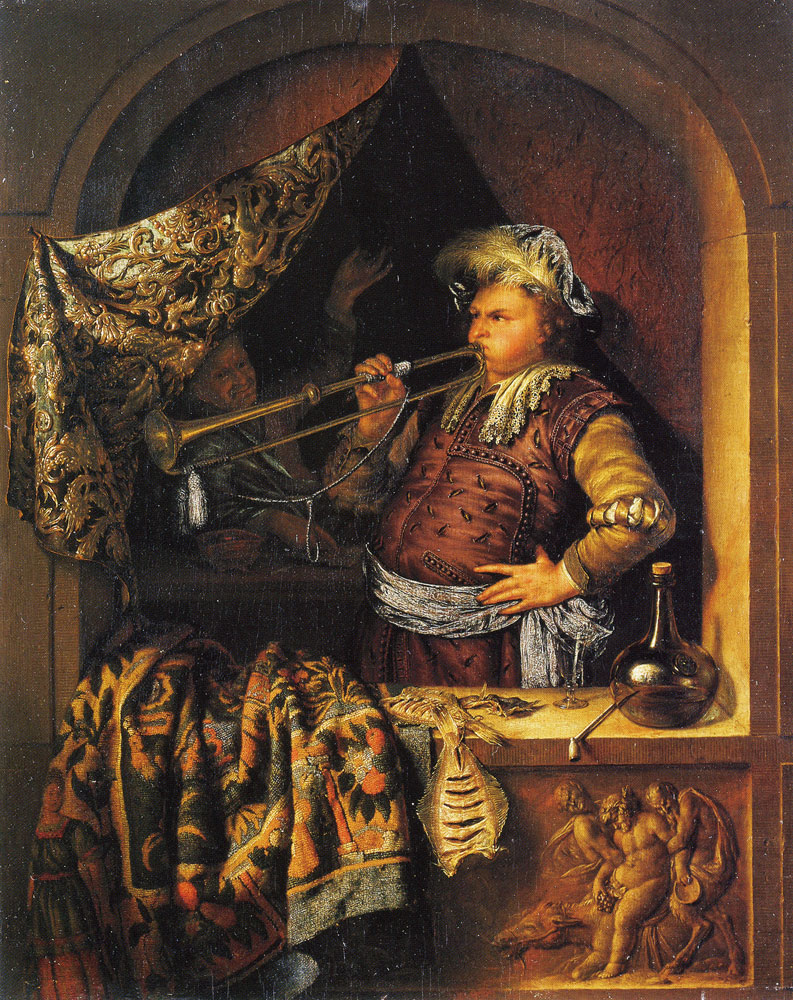 Willem van Mieris - The Trumpeter