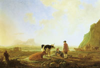Aelbert Cuyp Herdsmen with cattle