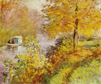 Claude Monet The studio boat