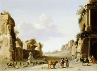 Cornelis van Poelenburch View of the Campo Vaccino in Rome