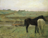 Edgar Degas Horses in the meadow