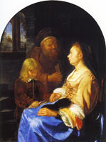 Frans van Mieris the Elder The child's lesson