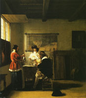 Pieter de Hooch A Merry Company with Two Men and Two Women