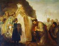 Pieter de Grebber St. Bavo Blessed by St. Amand