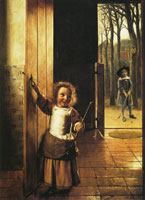 Pieter de Hooch Children in a Doorway