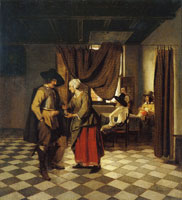 Pieter de Hooch Paying the hostess