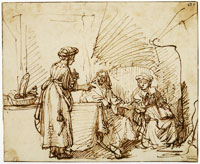 Rembrandt Christ in the House of Mary and Martha